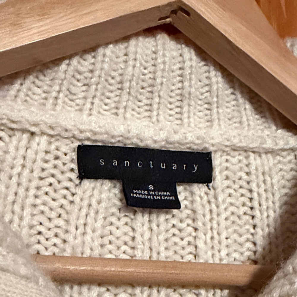 Sanctuary Cream Cable Knit Sweater - Picture 2 of 10